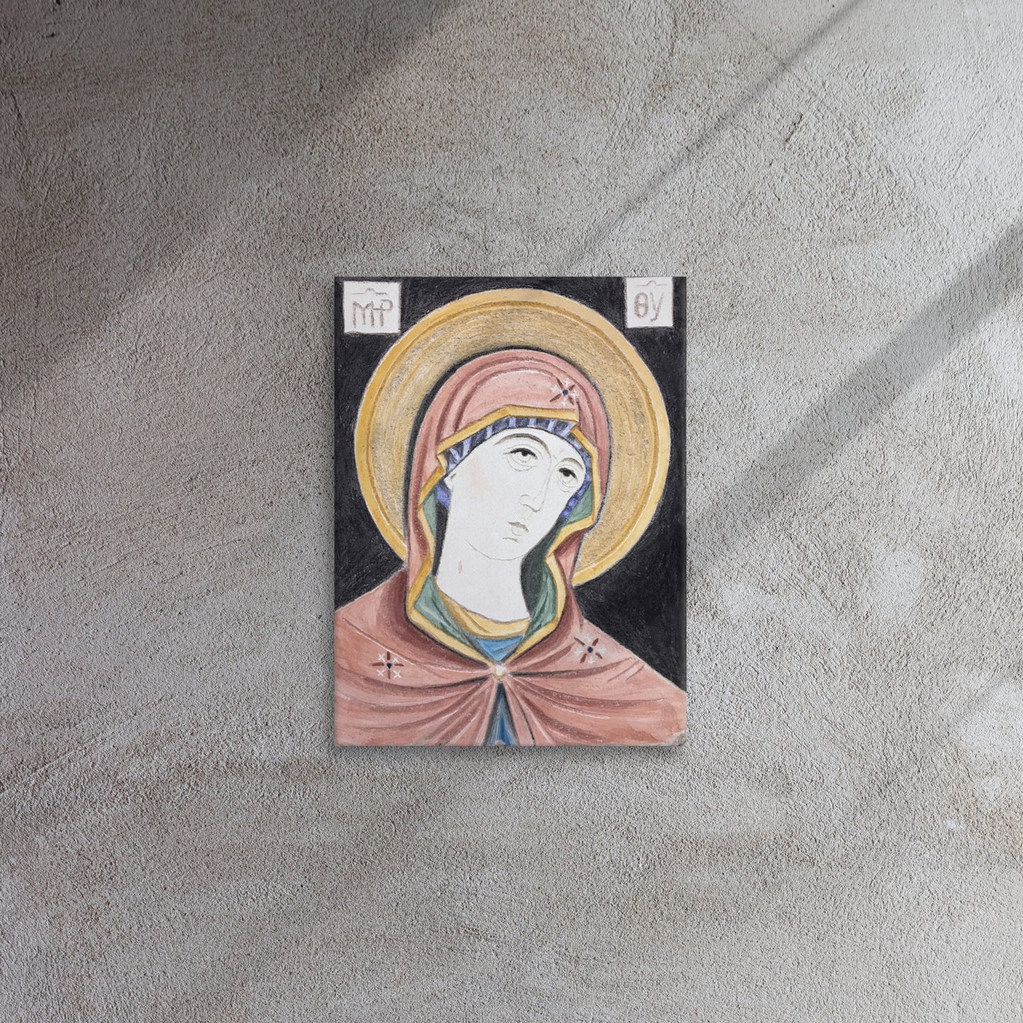 "Mother of God after Andronicus Theotokos III" Sgraffito Icon