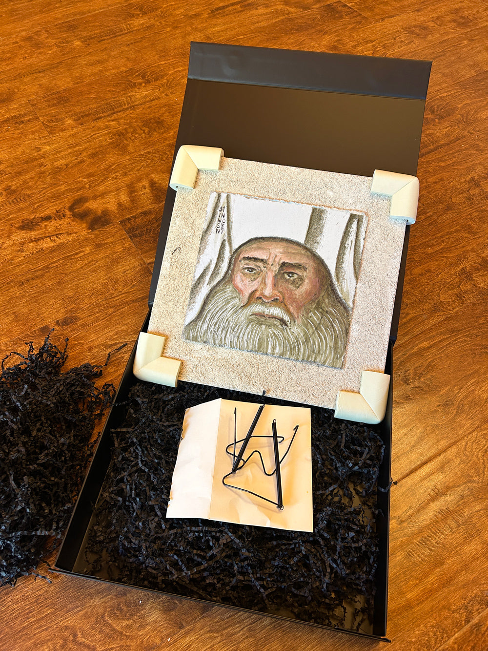 St Innocent of PM Face I - Original Sgraffito Fresco