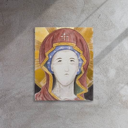 Panagia of the Missionary House - Sgraffito Fresco Icon