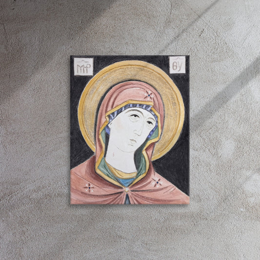 "Mother of God after Andronicus Theotokos III" Sgraffito Icon