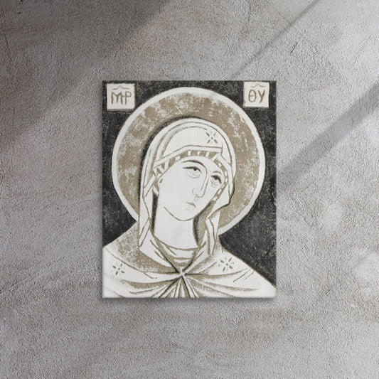 "Mother of God after Andronicus Theotokos I" Sgraffito Icon