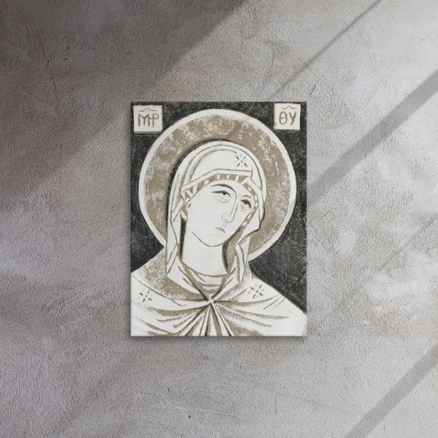 "Mother of God after Andronicus Theotokos I" Sgraffito Icon