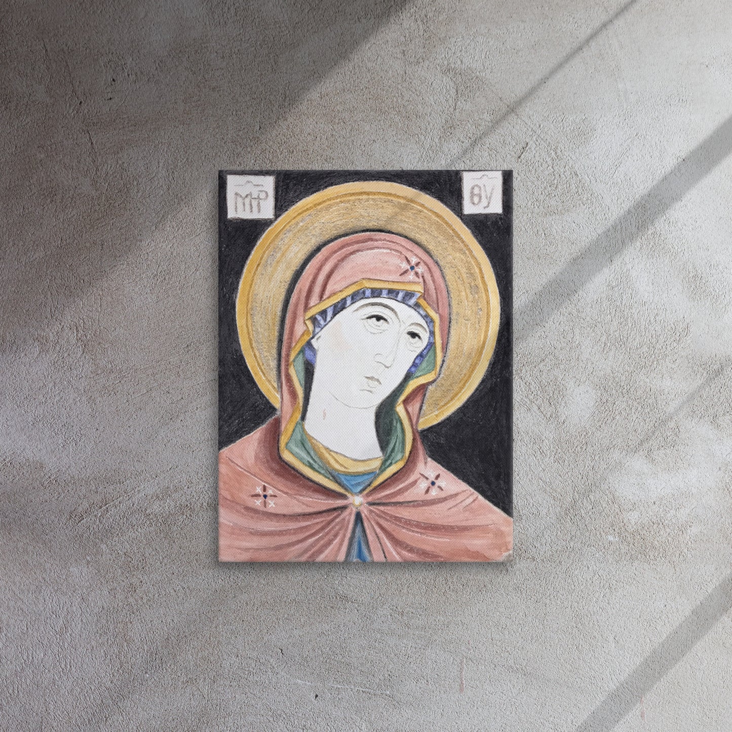"Mother of God after Andronicus Theotokos III" Sgraffito Icon