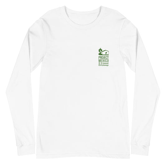 "Classic Flag" Project Mexico Unisex White Long Sleeve Tee